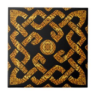 Carreau Motif celtique de tigre d'armure