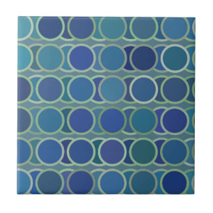 Carreau Motif Cercles Bleus
