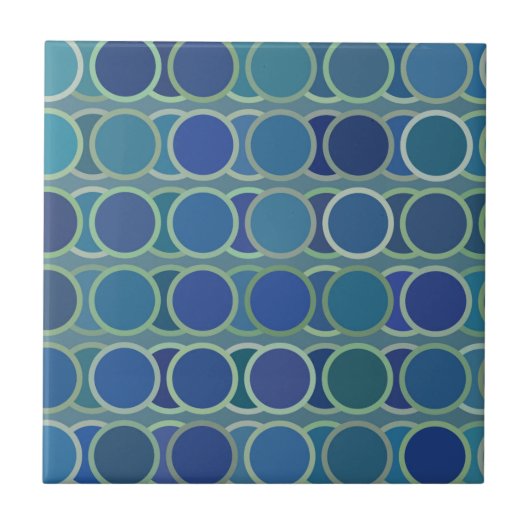 Carreau Motif Cercles Bleus (Devant)