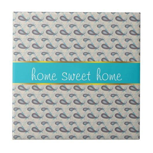 Carreau Motif Champagne Paisley (Devant)