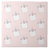 Carreau Motif chat chaton mignon dormant (Devant)