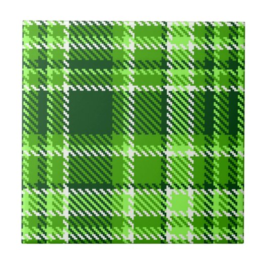 Carreau Motif Checkered de couleur verte (Devant)