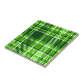 Carreau Motif Checkered de couleur verte (Côté)