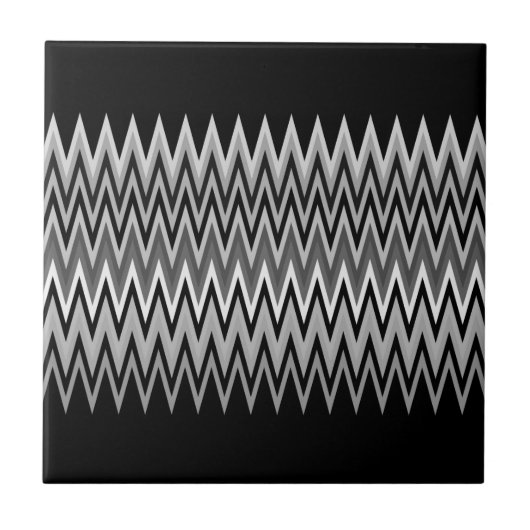 Carreau Motif Chevron noir et blanc (Devant)