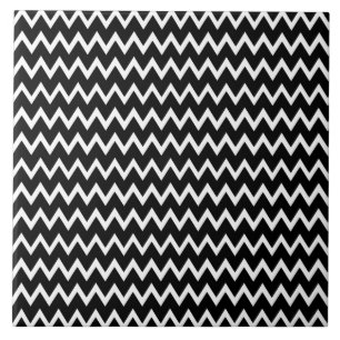 Carreau Motif Chevron noir et blanc