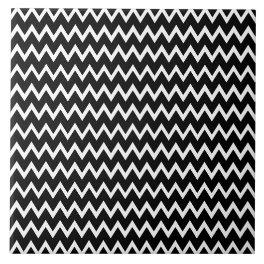 Carreau Motif Chevron noir et blanc (Devant)