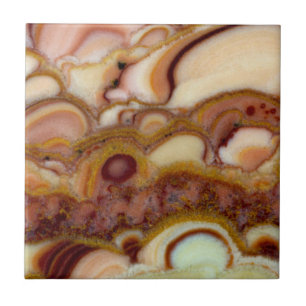 Carreau Motif circulaire de pierre d'onyx