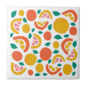 Carreau Motif Citron Orange Pamplemousse (Devant)