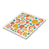 Carreau Motif Citron Orange Pamplemousse (Côté)