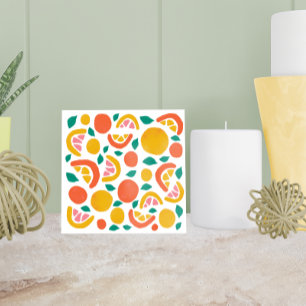 Carreau Motif Citron Orange Pamplemousse