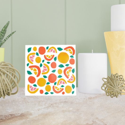 Carreau Motif Citron Orange Pamplemousse