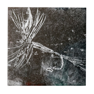 Carreau Motif classique à mouche sèche pour truite et ba