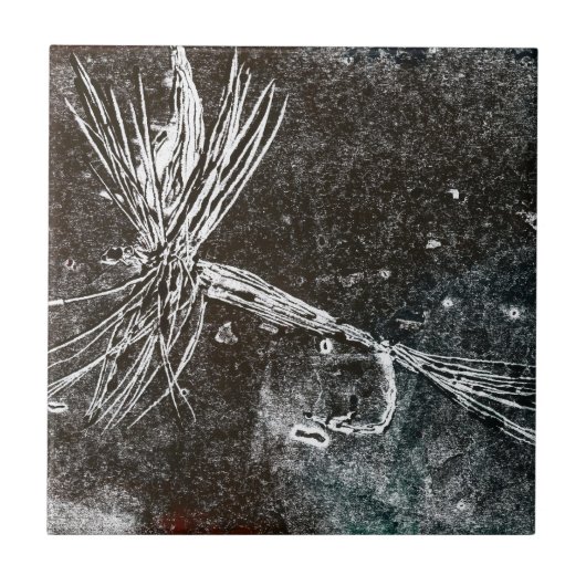 Carreau Motif classique à mouche sèche pour truite et bass (Devant)