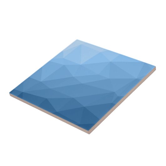 Carreau Motif classique bleu géométrique en maillage sombr (Côté)