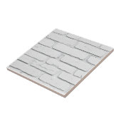 Carreau Motif classique en briques blanches (Côté)