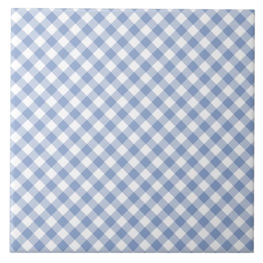 Carreau Motif classique En vichy bleu coché (Devant)