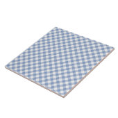 Carreau Motif classique En vichy bleu coché (Côté)