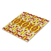 Carreau Motif classique jaune et marron moderne (Côté)