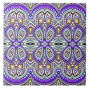 Carreau Motif classique multicolore vintage moderne cérami