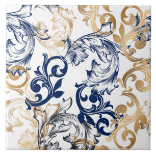 Carreau Motif classique rétro de style baroque