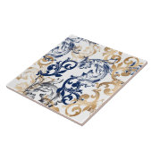 Carreau Motif classique rétro de style baroque (Côté)