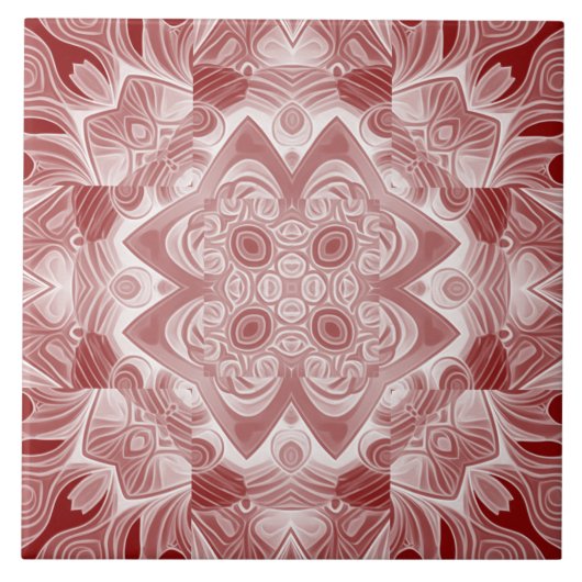 Carreau Motif classique rouge et blanc vintage (Devant)