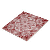 Carreau Motif classique rouge et blanc vintage (Côté)