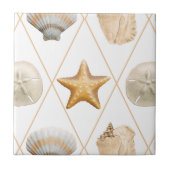 Carreau Motif Coastal Decor Seashell (Devant)