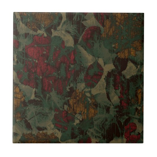 Carreau Motif coloré de camouflage de fleur (Devant)