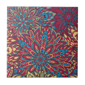 Carreau Motif coloré de mandala