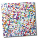 Carreau Motif coloré de point aquarelle<br><div class="desc">Tout le monde adore un motif à pois de polka ! Celui-ci a une aquarelle ou la peinture éclaboussée l'aspect dans un arc-en-ciel plein de couleurs. Que vous souhaitiez utiliser ce carrelage comme petit dessous de verre ou trivet pour boire un verre ou une assiette... ou que vous vouliez aller...</div>