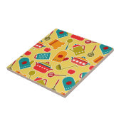 Carreau Motif coloré des ustensiles de cuisine (Côté)