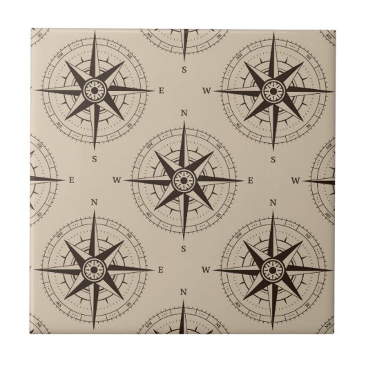 Carreau Motif Compass de navigation (Devant)