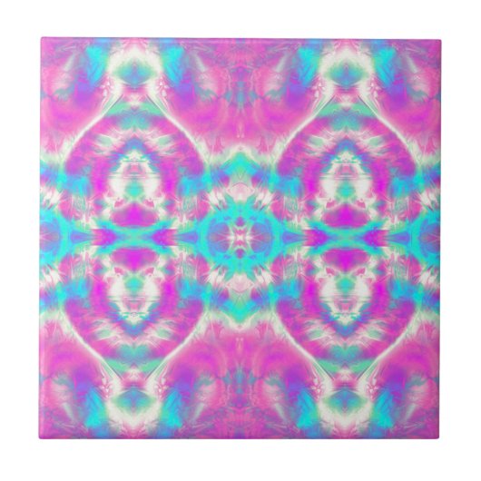 Carreau Motif cool rose et bleu (Devant)