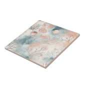 Carreau Motif corail côtier à l'aquarelle Boho Luxe (4) (Côté)