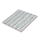 Carreau Motif côtier minimal horizontal Sardines bleues (Côté)