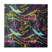 Carreau Motif couleur Abstrait Memphis Lines (Devant)