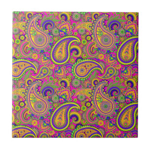 Carreau Motif couleur Vintage Paisley
