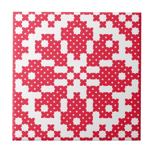 Carreau Motif croix rouge (Devant)