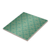 Carreau Motif Damassé Vert Veridian (Côté)