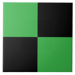 Carreau Motif damier vert noir