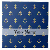 Carreau Motif d'ancrage bleu (Devant)