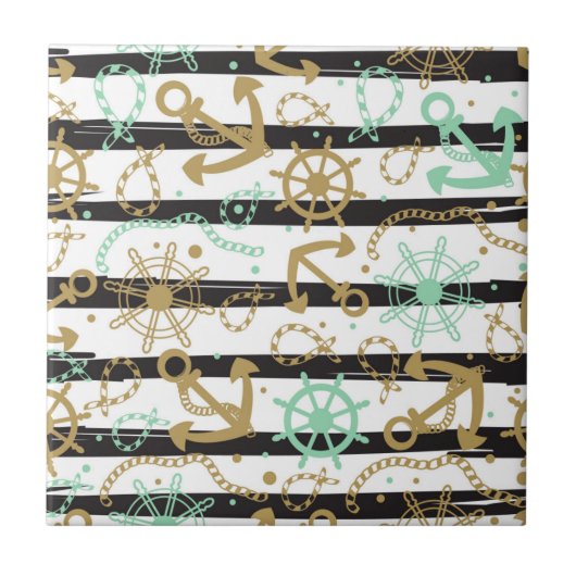 Carreau Motif d'ancre flottante (Devant)