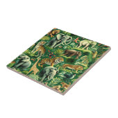 Carreau Motif d'animaux de la jungle vintage (Côté)