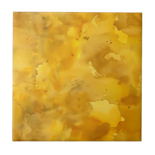 Carreau Motif d'aquarelle de ton terrestre