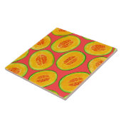 Carreau Motif d'aquarelle de tranches de melon (Côté)