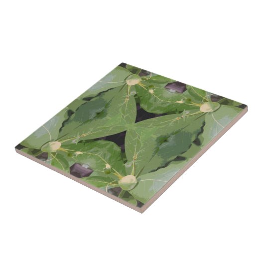 Carreau Motif d'arbre aux amandes (Côté)