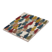 Carreau Motif d'arbre de Noël en patchwork festif (2) (Côté)