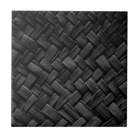 Carreau motif d'armure de panier noir (Devant)