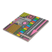 Carreau Motif d'art abstrait coloré (Côté)